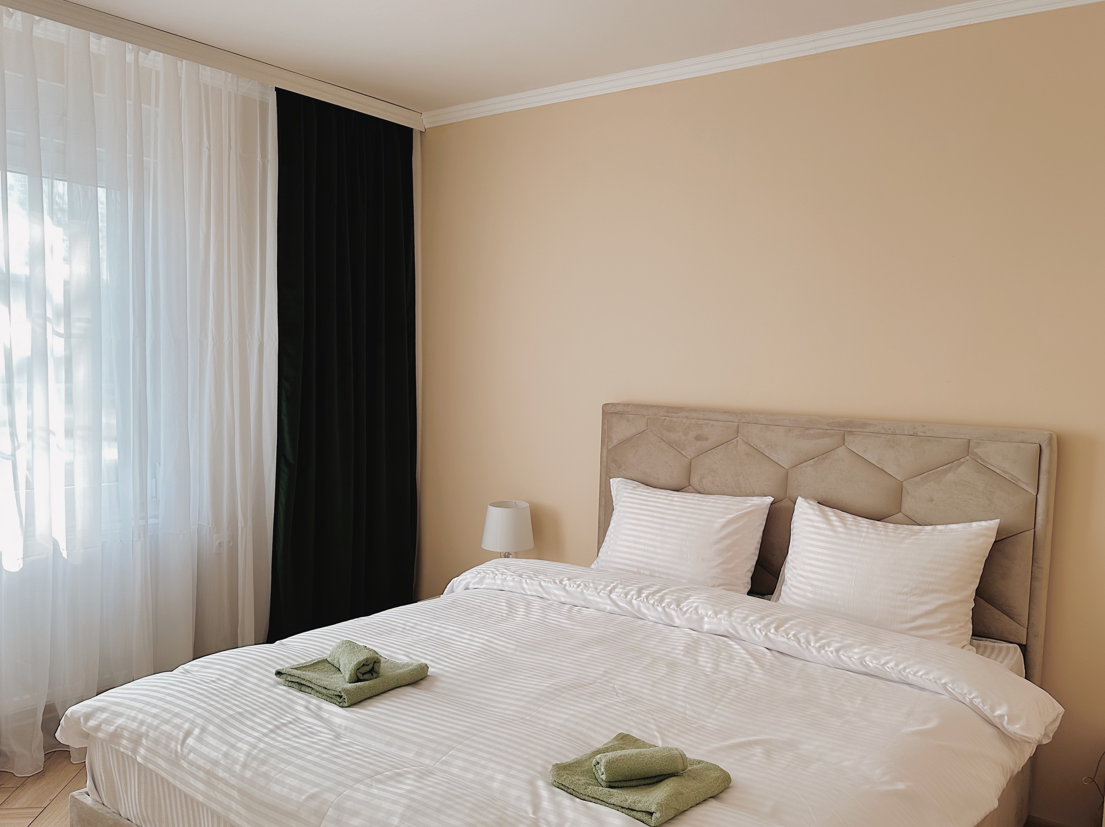 Bedroom at The Central Nest short-stay apartment in Becej, Serbia